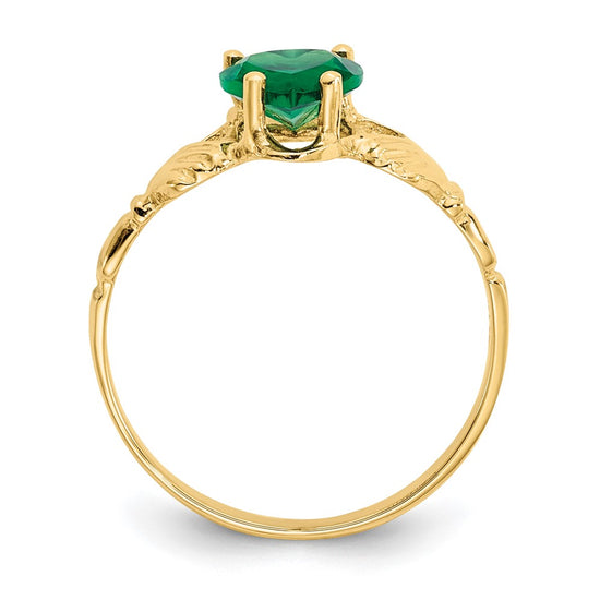 10k CZ Birthstone Claddagh Rings
