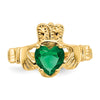 10k CZ Birthstone Claddagh Rings