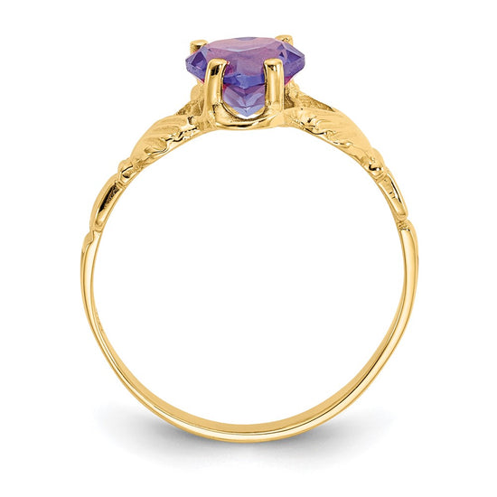 10k CZ Birthstone Claddagh Rings