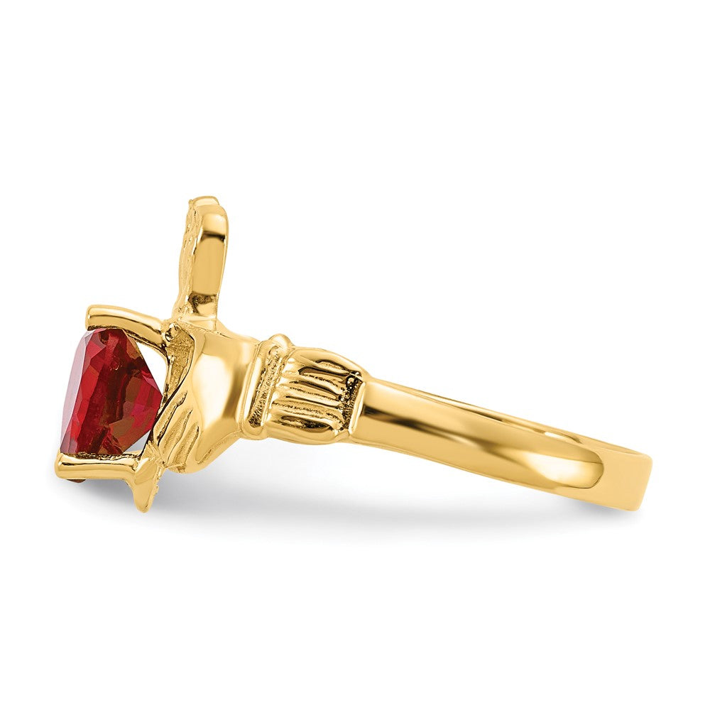 10k CZ Birthstone Claddagh Rings