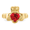 10k CZ Birthstone Claddagh Rings