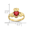 10k CZ Birthstone Claddagh Rings