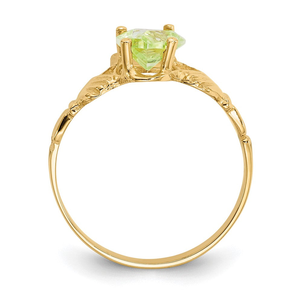 10k CZ Birthstone Claddagh Rings