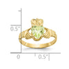 10k CZ Birthstone Claddagh Rings