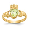 10k CZ Birthstone Claddagh Rings