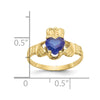 10k CZ Birthstone Claddagh Rings