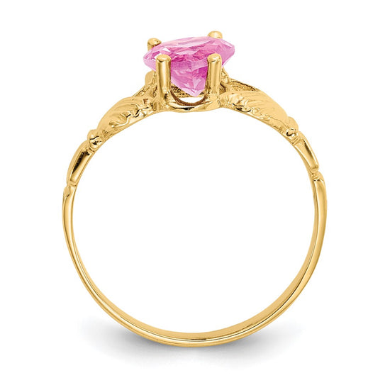 10k CZ Birthstone Claddagh Rings