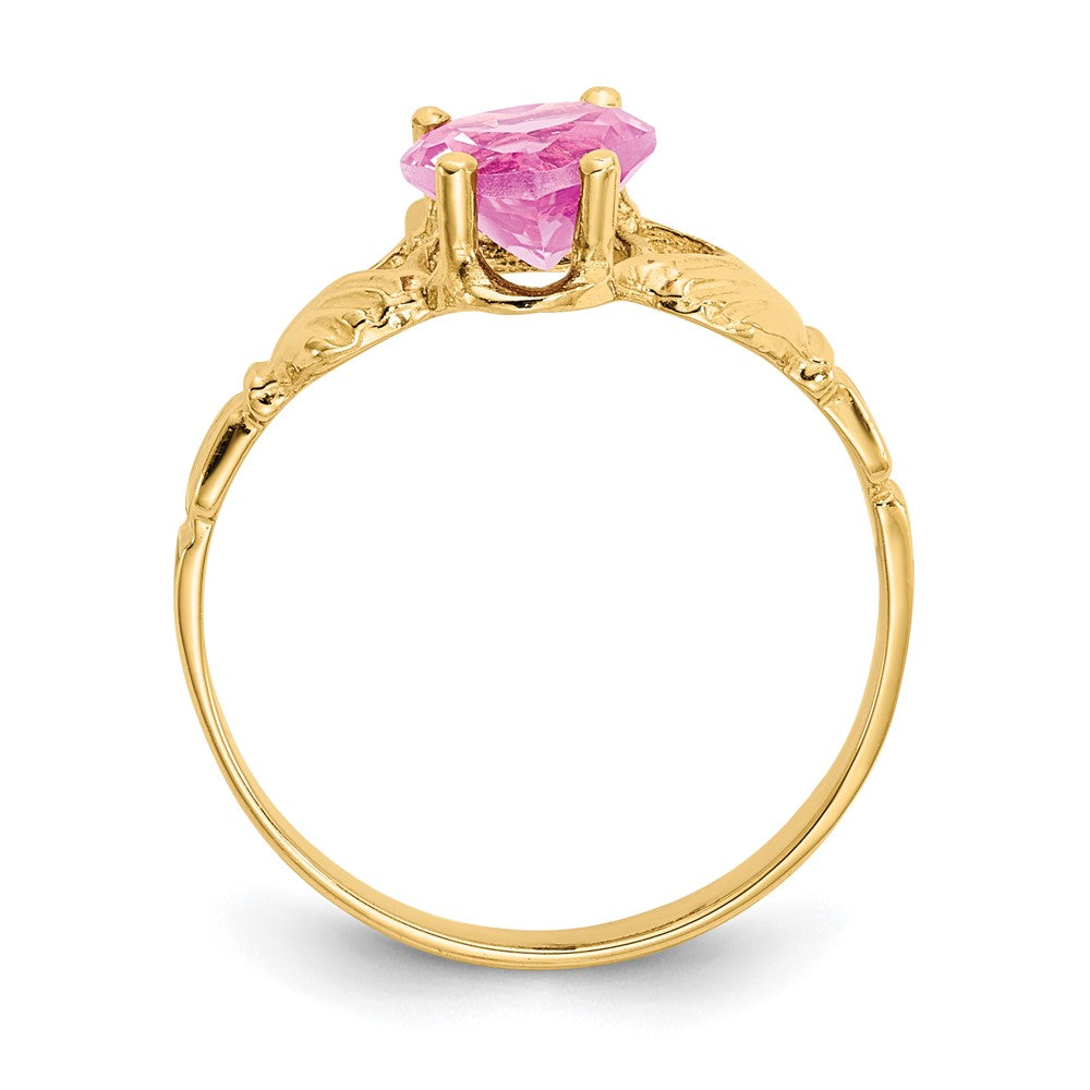 10k CZ Birthstone Claddagh Rings