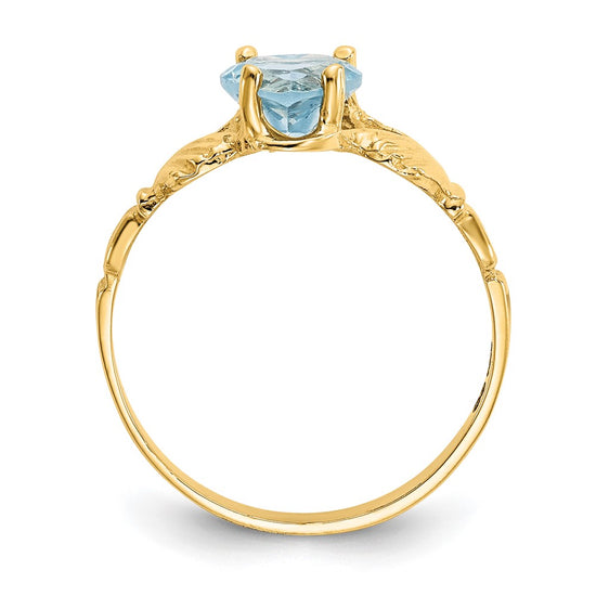 10k CZ Birthstone Claddagh Rings