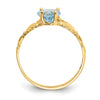 10k CZ Birthstone Claddagh Rings