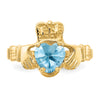 10k CZ Birthstone Claddagh Rings