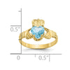 10k CZ Birthstone Claddagh Rings