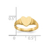 Gold Polished Children's Heart Rings