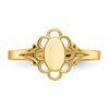 Gold Polished Children's Signet Rings