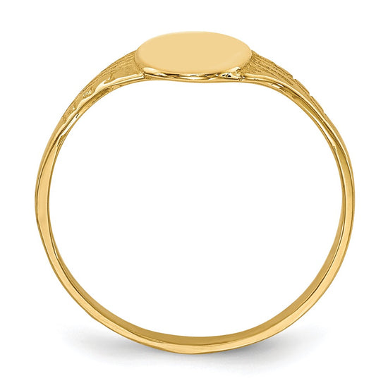 Gold Polished Children's Signet Rings