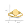 Gold Polished Children's Signet Rings