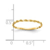 Gold Diamond-cut Twisted Rope Rings