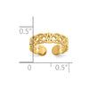 Gold Polished Celtic Toe Ring