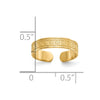 10K Greek Key Toe Ring