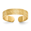 Gold Polished Greek Key Toe Rings