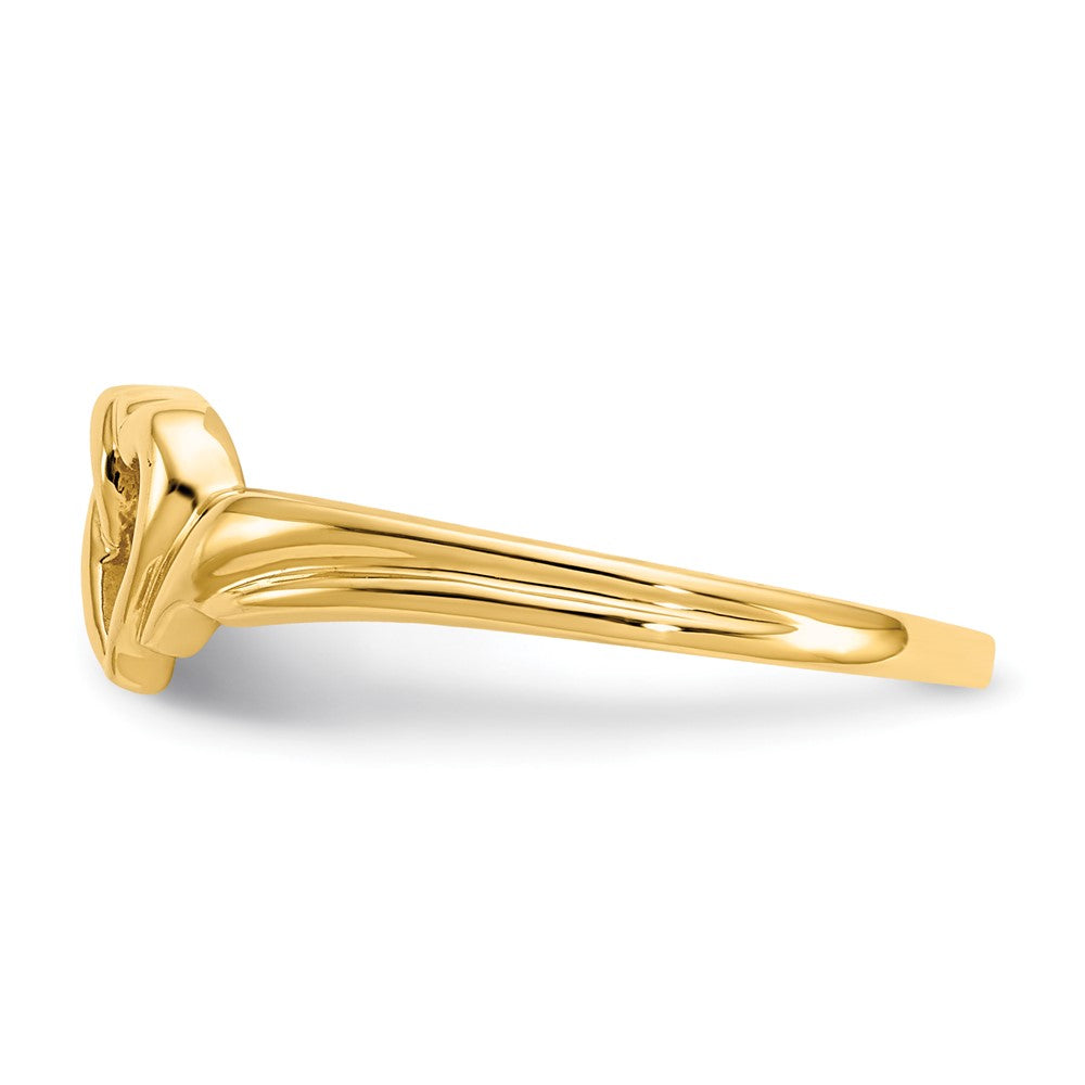 Gold Polished Heart Rings