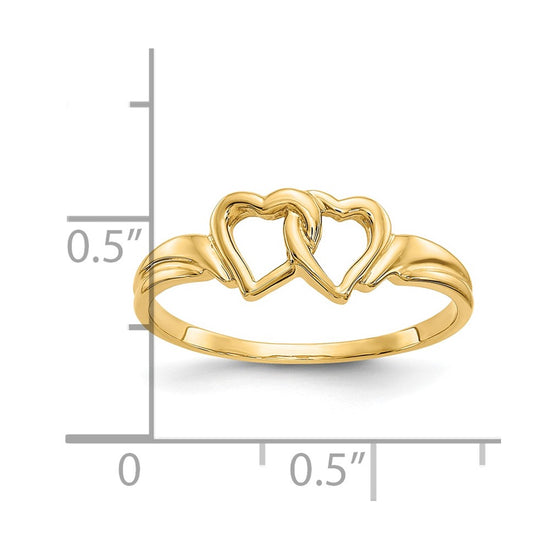 10K Heart Ring