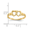 10K Heart Ring