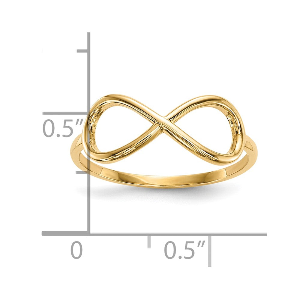 Gold Polished Infinity Rings