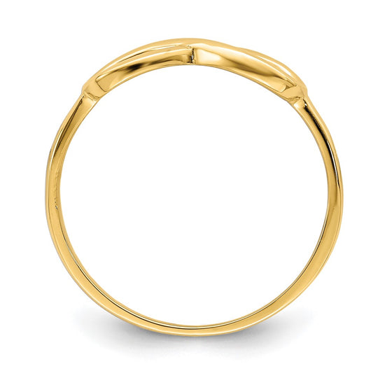 Gold Polished Infinity Rings