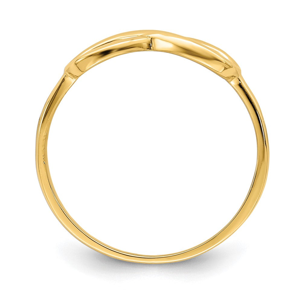 Gold Polished Infinity Rings