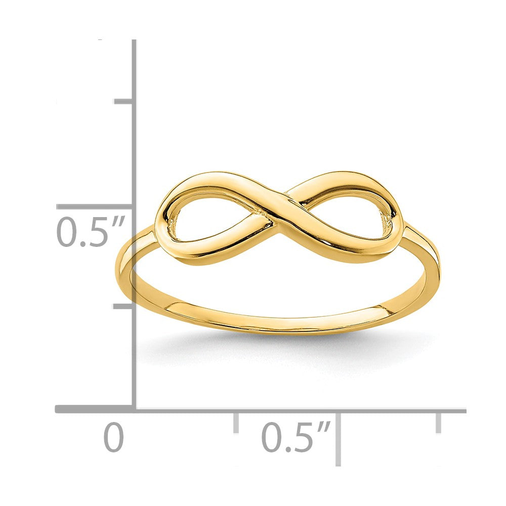 Gold Polished Infinity Rings