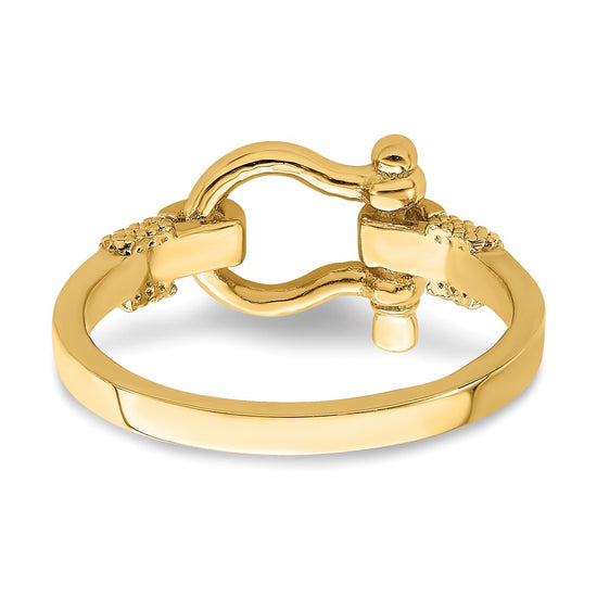 10K Shackle w/ Rope Edge Ring (Size 7)