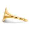 Gold Polished Circle Closed Back Signet Ring — 11x9.5 mm