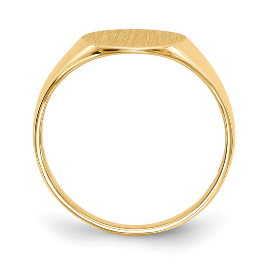 Gold Polished Circle Open Back Signet Ring — 10k Yellow Gold
