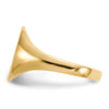 Gold Polished Circle Open Back Signet Ring — 10k Yellow Gold
