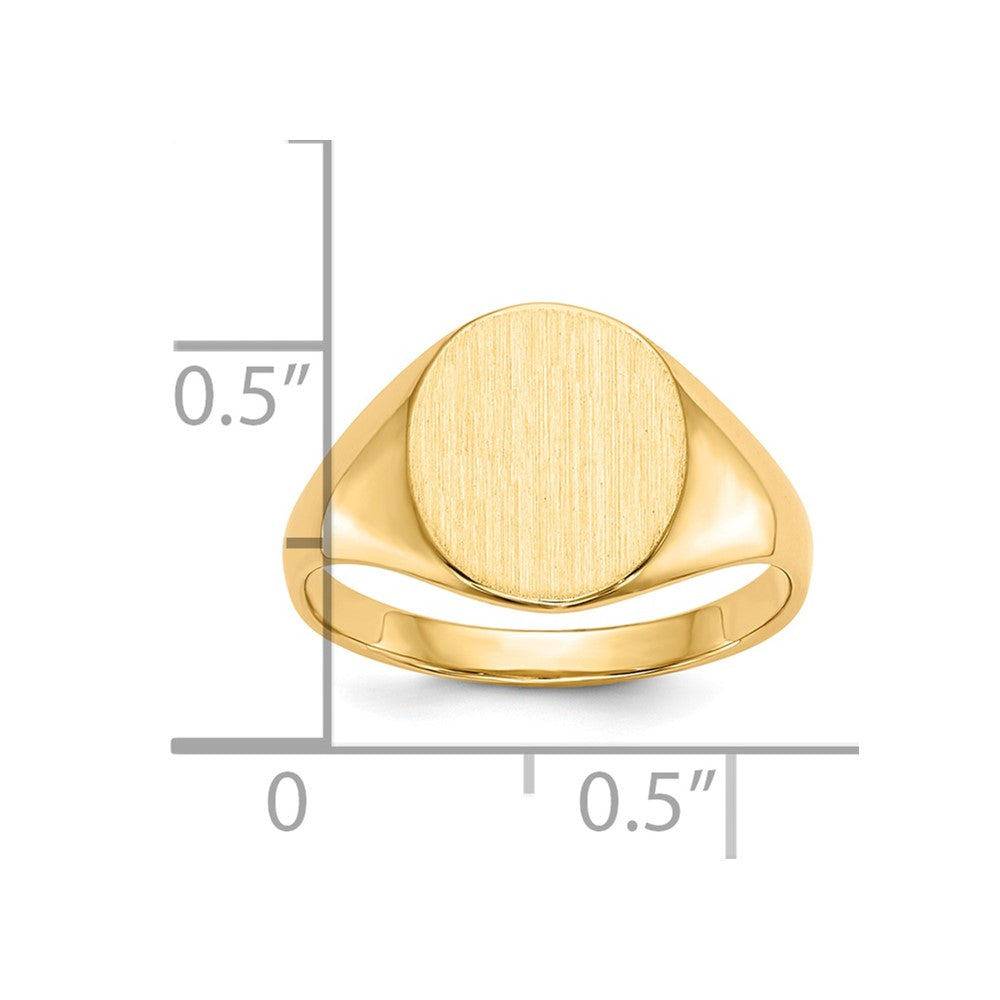 Gold Polished Circle Open Back Signet Ring — 10k Yellow Gold