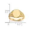 Gold Polished and Textured Signet Rings