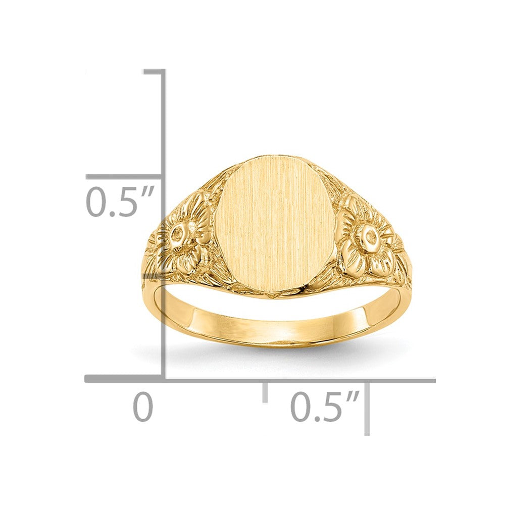 Gold Polished and Textured Signet Rings