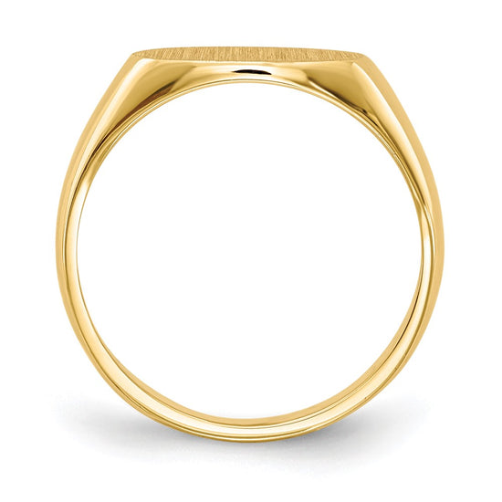 Gold Polished Oval Closed Back Signet Ring