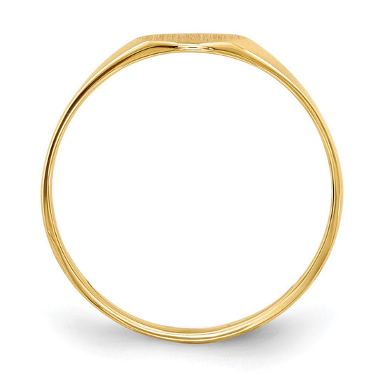 Gold Polished Circle Open Back Signet Ring — 10k Yellow Gold