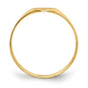 Gold Polished Circle Open Back Signet Ring — 10k Yellow Gold