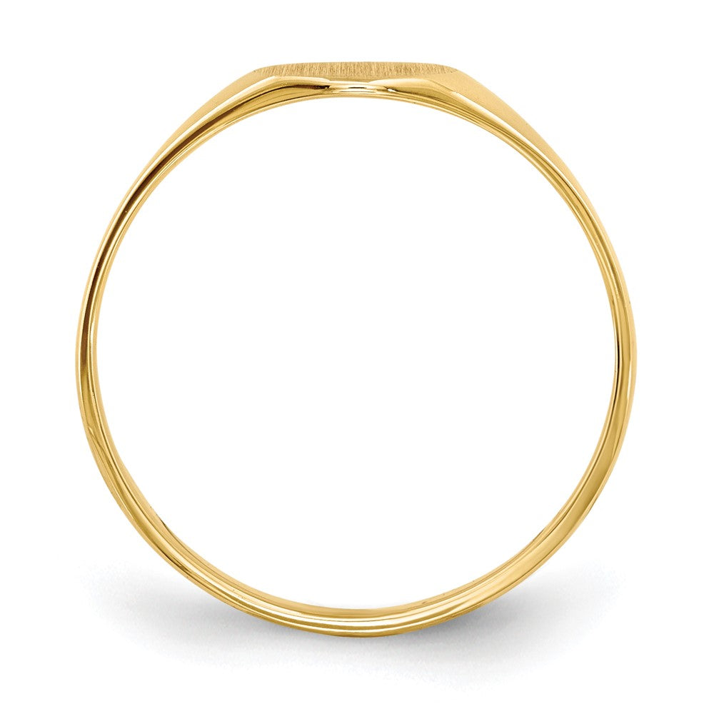 Gold Polished Circle Open Back Signet Ring — 10k Yellow Gold