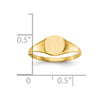 Gold Polished Circle Open Back Signet Ring — 10k Yellow Gold