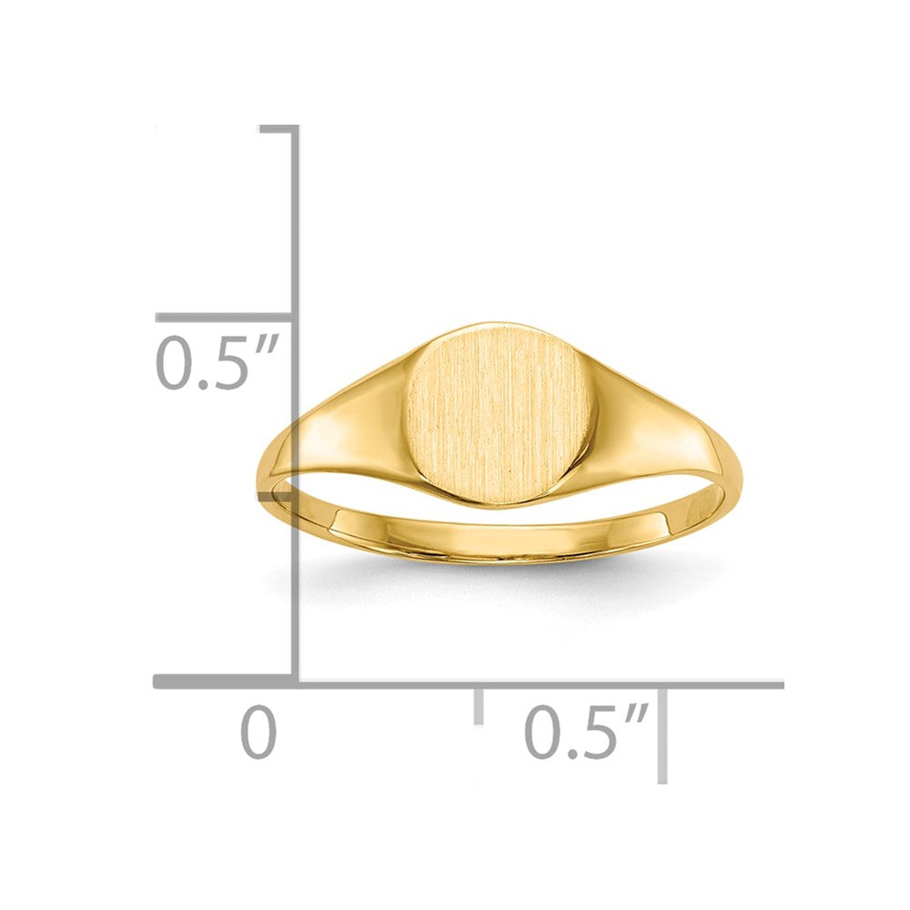 Gold Polished Circle Open Back Signet Ring — 10k Yellow Gold