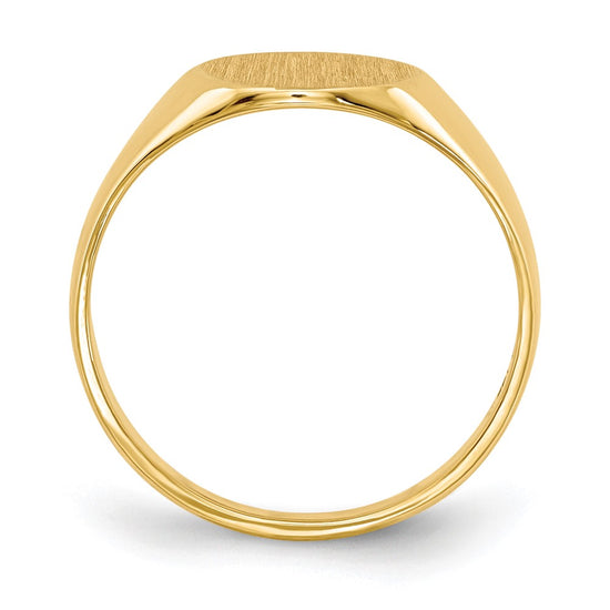 Gold Polished Circle Open Back Signet Ring — 10k Yellow Gold