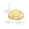 Gold Polished Circle Open Back Signet Ring — 10k Yellow Gold