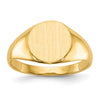 Gold Polished Circle Open Back Signet Ring