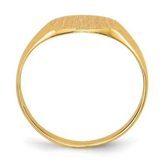 Gold Polished Circle Open Back Signet Ring — 10k Yellow Gold