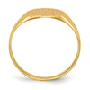 Gold Polished Circle Open Back Signet Ring — 10k Yellow Gold