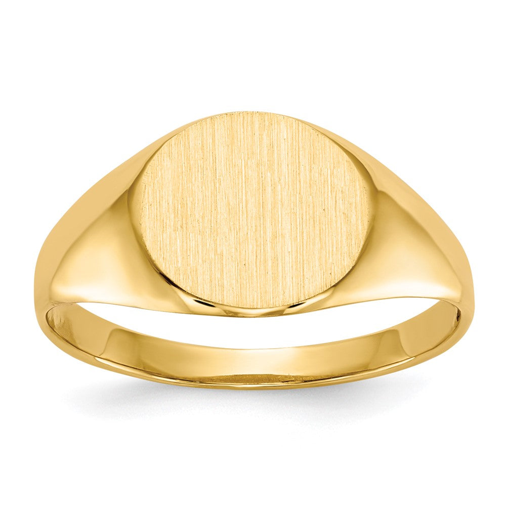 Gold Polished Circle Open Back Signet Ring — 10k Yellow Gold